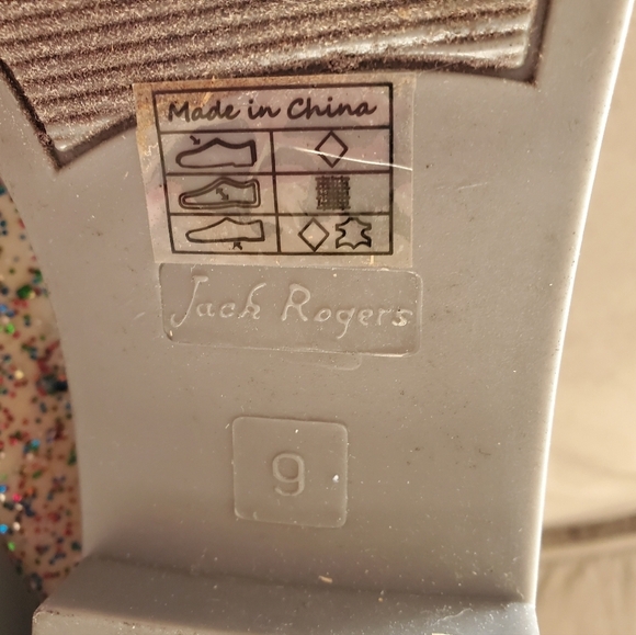 Jack Rogers - Women’s Sallie Rain Boot In Glitter And Gold Size 9 - Picture 9 of 10